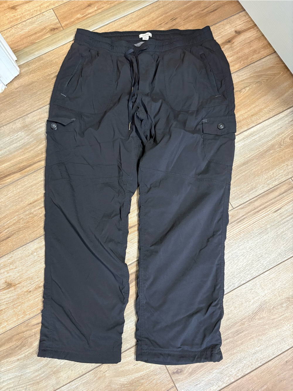 L.L. Bean Black Women's Cargo Drawstring Pants